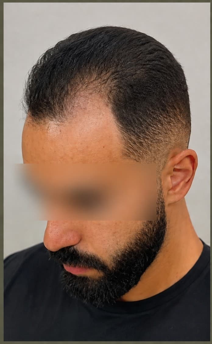 Paciente antes do transplante capilar